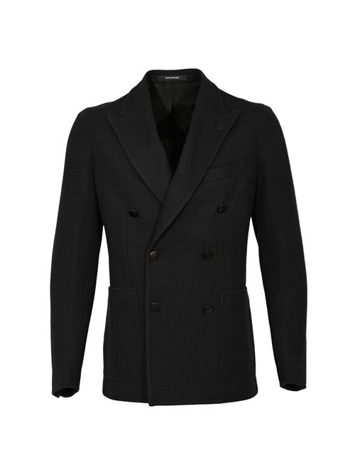 Giacca doppiopetto in misto lana Nero Tagliatore | 1SMJ20K 340260 N34552111